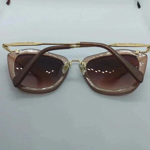 Fashion Brown and Gold Cat  Eye sunglasses - Picture 8 of 12